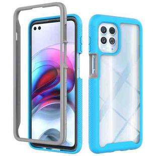 For Motorola Moto G100 / Edge S Starry Sky Solid Color TPU Clear PC Phone Case(Sky Blue)