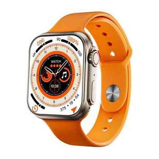 WS8 Pro 2.0 inch IPS Full Touch Screen Smart Watch, IP67 Waterproof Support Heart Rate & Blood Oxygen Monitoring / Sports Modes(Gold+Orange)