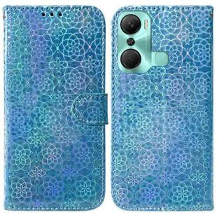 For Infinix Hot 12 Pro Colorful Magnetic Buckle Leather Phone Case(Blue)
