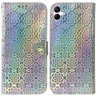 For Samsung Galaxy A04/M13 5G Colorful Magnetic Buckle Leather Phone Case(Silver)