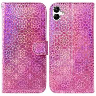 For Samsung Galaxy A04/M13 5G Colorful Magnetic Buckle Leather Phone Case(Pink)