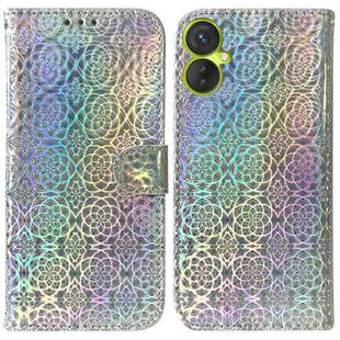 For Tecno Camon 19 Neo Colorful Magnetic Buckle Leather Phone Case(Silver)