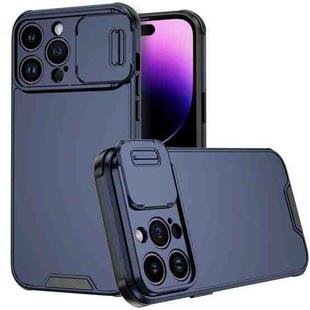 For iPhone 14 Pro Sliding Camera Cover Design PC + TPU Phone Case(Blue)