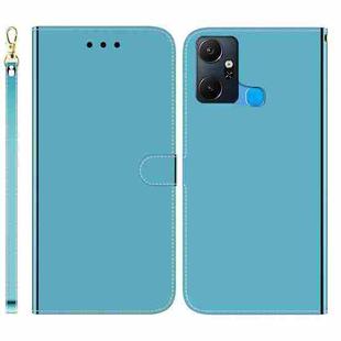 For Infinix Smart 6 Plus Imitated Mirror Surface Leather Phone Case(Blue)
