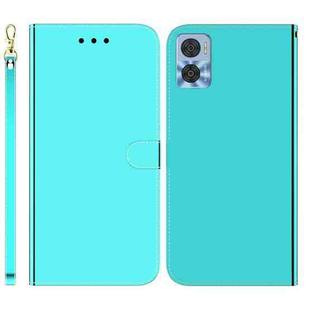 For Motorola Moto E22/E22i Imitated Mirror Surface Leather Phone Case(Mint Green)