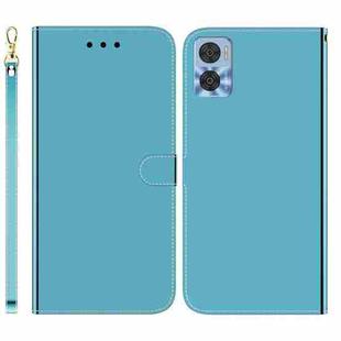 For Motorola Moto E22/E22i Imitated Mirror Surface Leather Phone Case(Blue)