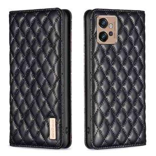 For Motorola Moto G32 4G Diamond Lattice Magnetic Leather Flip Phone Case(Black)