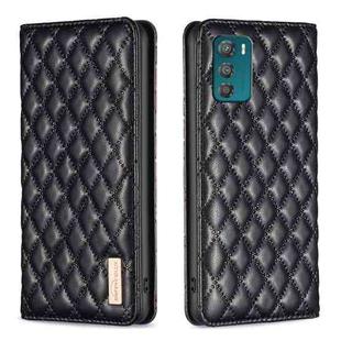 For Motorola Moto G42 Diamond Lattice Magnetic Leather Flip Phone Case(Black)