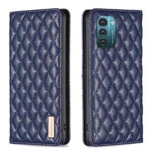 For Nokia G11 / G21 Diamond Lattice Magnetic Leather Flip Phone Case(Blue)