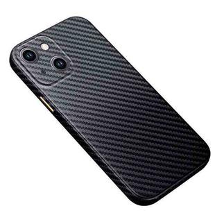 For iPhone 14 R-JUST Carbon Fiber Texture Kevlar Phone Case(Black)