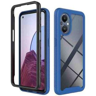 For OnePlus Nord N20 5G / OPPO Reno7 Z 5G / Reno8 Lite 5G  Starry Sky Solid Color Shockproof TPU Clear PC Phone Case(Dark Blue)