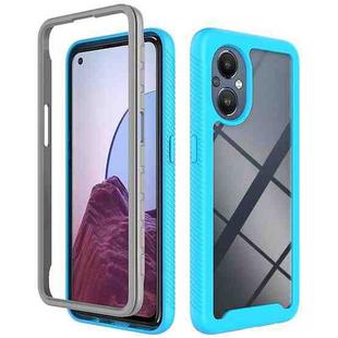 For OnePlus Nord N20 5G / OPPO Reno7 Z 5G / Reno8 Lite 5G  Starry Sky Solid Color Shockproof TPU Clear PC Phone Case(Sky Blue)