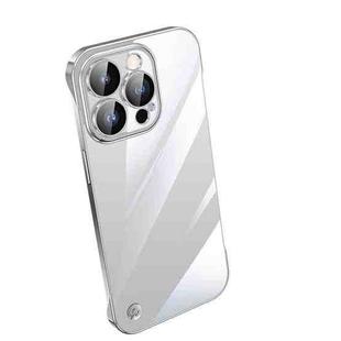 For iPhone 14 Pro Max Electroplating Frameless Clear PC Phone Case(Silver)