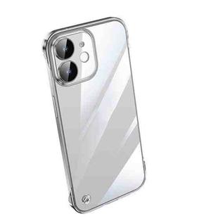 For iPhone 12 Electroplating Frameless Clear PC Phone Case(Transparent)