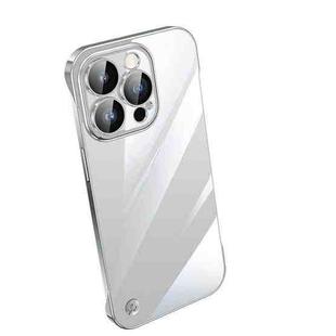 For iPhone 12 Pro Electroplating Frameless Clear PC Phone Case(Silver)