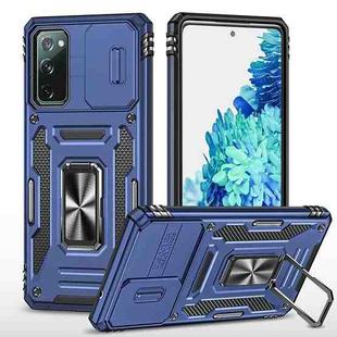 For Samsung Galaxy S20 FE Armor PC + TPU Camera Shield Phone Case(Navy Blue)
