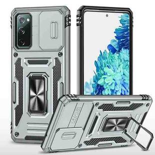 For Samsung Galaxy S20 FE Armor PC + TPU Camera Shield Phone Case(Grey)