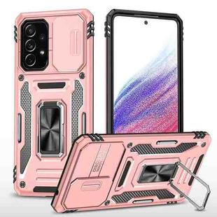 For Samsung Galaxy A53 5G Armor PC + TPU Camera Shield Phone Case(Rose Gold)