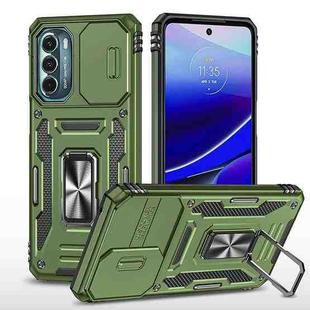 For Motorola Moto G Stylus 5G 2022 Armor PC + TPU Camera Shield Phone Case(Olive Green)