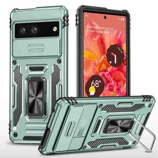 For Google Pixel 7 Armor PC + TPU Camera Shield Phone Case(Alpine Green)