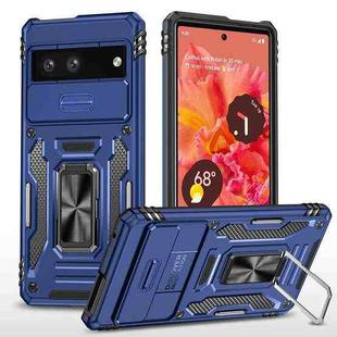 For Google Pixel 7 Armor PC + TPU Camera Shield Phone Case(Navy Blue)