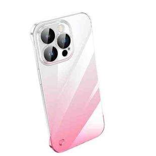 For iPhone 14 Pro Frameless Cool Gradient PC Phone Case(Pink)