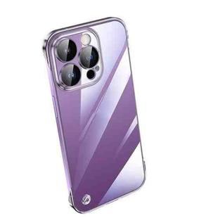 For iPhone 14 Pro Frameless Cool Gradient PC Phone Case(Purple)