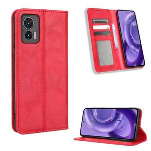 For Motorola Edge 30 Neo / Edge 30 Lite Magnetic Buckle Retro Texture Leather Phone Case(Red)