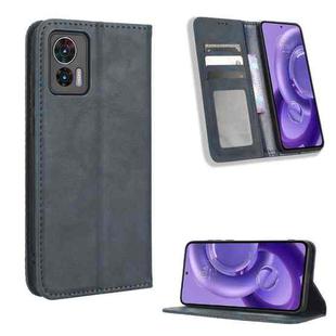 For Motorola Edge 30 Neo / Edge 30 Lite Magnetic Buckle Retro Texture Leather Phone Case(Blue)