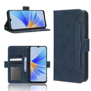 For OPPO A17 Skin Feel Calf Texture Card Slots Leather Phone Case(Blue)