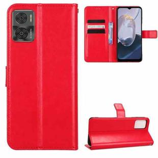 For Motorola Moto E22 / E22i Retro Crazy Horse Texture Leather Phone Case(Red)