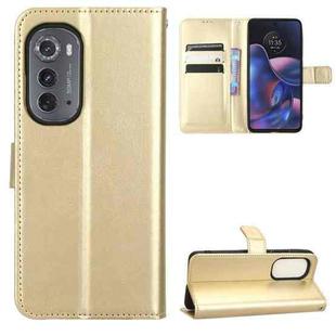 For Motorola Edge 2022 Retro Crazy Horse Texture Leather Phone Case(Gold)