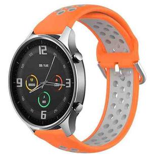 For Xiaomi Watch Color 22mm Clasp Two Color Sport Watch Band(Orange + Grey)