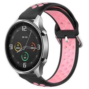 For Xiaomi Watch Color 22mm Clasp Two Color Sport Watch Band (Black Pink)