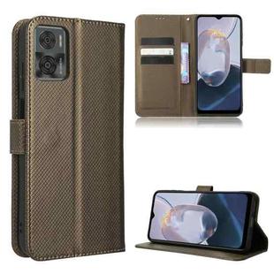 For Motorola Moto E22 / E22i Diamond Texture Leather Phone Case(Brown)