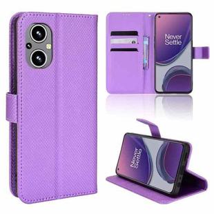 For OPPO Reno8 Lite 5G Global/Reno8 Z/Reno7 Z Diamond Texture Leather Phone Case(Purple)