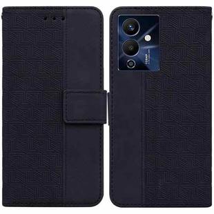 For Infinix Note 12 Pro 5G Geometric Embossed Flip Leather Phone Case(Black)