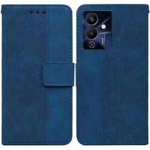 For Infinix Note 12 Pro 5G Geometric Embossed Flip Leather Phone Case(Blue)