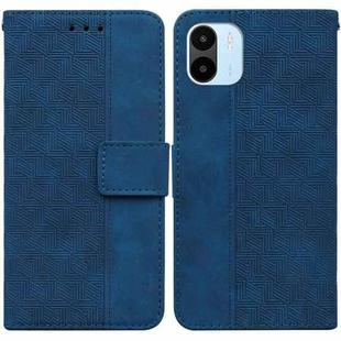 For Xiaomi Redmi A1 Geometric Embossed Flip Leather Phone Case(Blue)