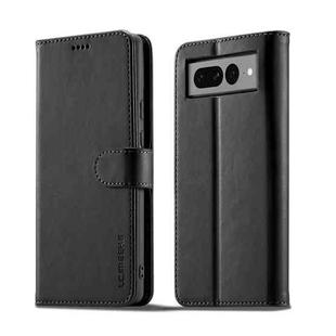 For Google Pixel 7 LC.IMEEKE Calf Texture Horizontal Flip Leather Case(Black)