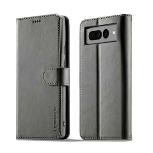 For Google Pixel 7 LC.IMEEKE Calf Texture Horizontal Flip Leather Case(Grey)