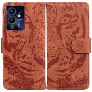 For Infinix Note 12 Pro 5G Tiger Embossing Pattern Horizontal Flip Leather Phone Case(Brown)