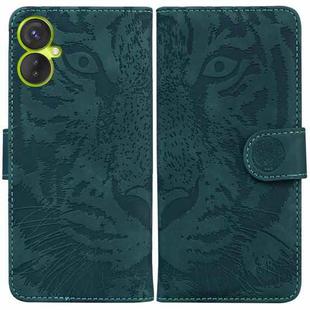 For Tecno Camon 19 Neo Tiger Embossing Pattern Horizontal Flip Leather Phone Case(Green)