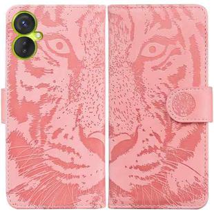 For Tecno Camon 19 Neo Tiger Embossing Pattern Horizontal Flip Leather Phone Case(Pink)