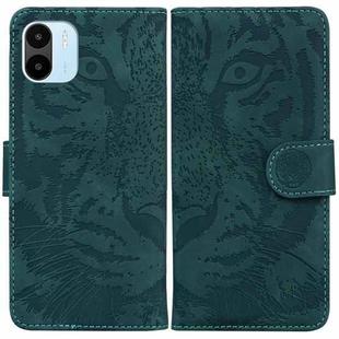 For Xiaomi Redmi A1 Tiger Embossing Pattern Horizontal Flip Leather Phone Case(Green)