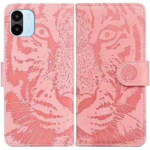 For Xiaomi Redmi A1 Tiger Embossing Pattern Horizontal Flip Leather Phone Case(Pink)