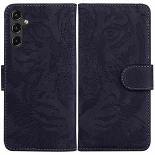 For Samsung Galaxy A14 5G Tiger Embossing Pattern Horizontal Flip Leather Phone Case(Black)