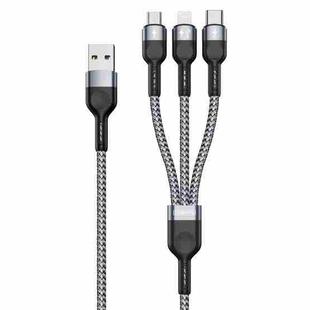 DUZZONA A3 3 in 1 USB to Type-C / 8 Pin / Micro USB Fast Charging Cable,Cable Length: 1.3m