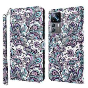 For Xiaomi 12T Pro/12T/Redmi K50 Ultra 3D Painting Pattern TPU + PU Phone Case(Swirl Pattern)