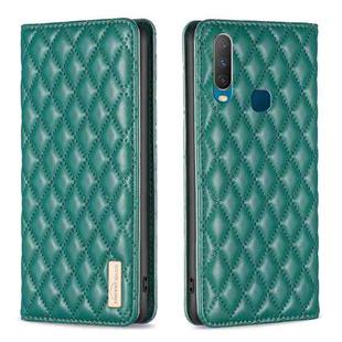 For vivo Y11 / Y15 / Y12 / Y17 Diamond Lattice Magnetic Leather Flip Phone Case(Green)